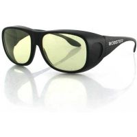 Bobster Titan Over The Glass Sunglasses Matte Black with Yellow Lens BTTN102