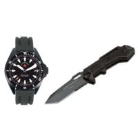 Boker USA Kalashnikov Solidaridad 2 Waterproof Watch &amp; FREE Kalashnikov 10 Tanto Folding Knife