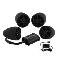 Boss Audio Motorcycle/UTV 3in Waterproof Speakers and Amplifier System USB/SD/FM, 1200W