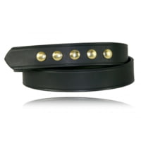 Boston Leather 1.5 Belt Five Snap Closure 6583-2-44-GLD