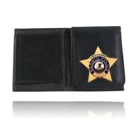 Boston Leather Badge Wallet With Flipout Badge