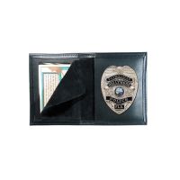 Boston Leather Book Style Badge Caserecessed.