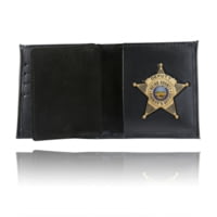 Boston Leather Book Style Card Slots Badge Wallet
