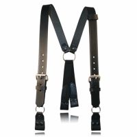 Boston Leather Firefighter's Suspenders, Loop Attachment, 6" Longer