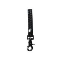 Boston Leather Key Loop W/dlx Swivel Hldr-bw