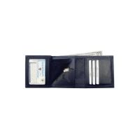 Boston Leather Tri-fold Wallet Badgecase W\cc