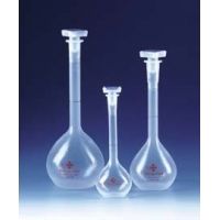 BrandTech Volumetric Flasks with [SJ] Stoppers, Class A and Class B, BrandTech V672941 Class B Flasks, Polypropylene, Pack of 6