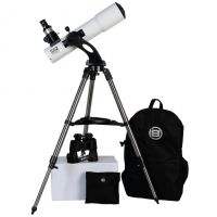 Bresser Rich Field 102mm f/4.5 Doublet Refractor Telsecope, Binoculars, Eyepiece and Case
