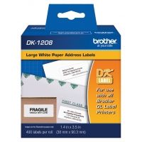 Brother DK1208 Labels Large White 1.4" X 3.5" Roll Of 400