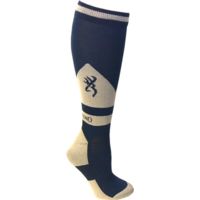 Browning Bg Unisex Buckeye Socks M/l Blue &amp; Taupe Calf Height