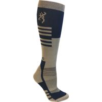 Browning Bg Unisex Elm Socks M/l Blue &amp; Taupe Calf Height