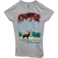 Browning Bg Women's Longsleeve Fitted Fall Deer Shirt Large Grey<