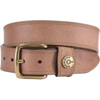 Browning Leather Belt 38" Tan W/shotshell Head On Loop