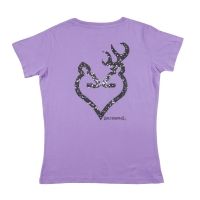Browning Womens Glitter Buckheart S, S Tee-Clasic Fit