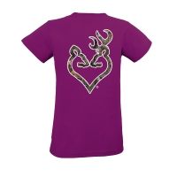 Browning Womens Graphic Rt Extra Buckheart Short Sleeve T-Shirt