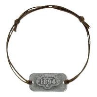 Brunton 1894 Leather Dog Tag Bracelet
