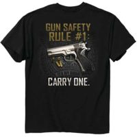 Buck Wear T-shirt "gun Safety Rule" S-sleeve Black Large