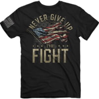 Buck Wear T-shirt "never Give Up" S-sleeve Black Xx-large