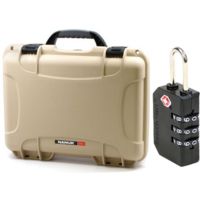 Nanuk 910 Hard Plastic Waterproof Case, Tan w/ TSA Lock