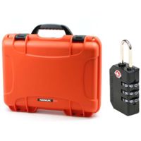 Nanuk 910 Hard Plastic Waterproof Case, Orange w/ TSA Lock