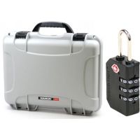 Nanuk 910 Hard Plastic Waterproof Case, Silver w/ TSA Lock