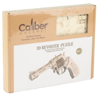 Caliber Gourmet Wood Revolver Puzzle, Brown