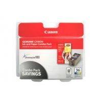 Canon CLI-36 Color Ink with Photo Paper, 2x 50 Sheets