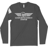 Christensen Arms White Topo Map Design Long Sleeve - Men's