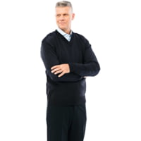 Cobmex V-neck Military With Velcro Epaulets, Poly-cotton Shoulder And Elbow Patches