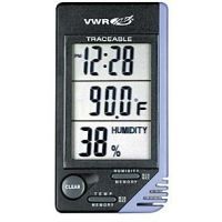 VWR Thermometer with Clock and Humidity Monitor 4040 Vwr CLOCK/HUMIDITY Monitor