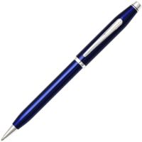 Cross Century II Translucent Blue Lacquer Ballpoint Pen w/ Rhodium Appointments