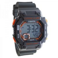 Dakota Watches Dakota Midsize Square Digital Moonglow, Grey/Orange