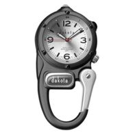 Dakota Watches Dakota Mini Clip Microlight Watch, Black/Silver