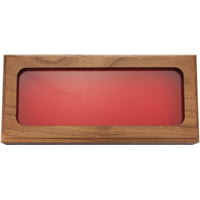 Displays Walnut Glass Top Display with Red Velveteen Cover