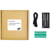 DNT Optics 18650 Flat Top Batteries w/ Charger