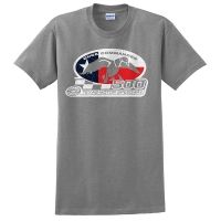 Duck Commander DS500TFX07Texas Flag T-Shirt Short Sleeve Gray Cotton 10Pk