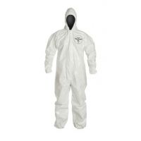 DuPont Tychem SL White Coveralls with Standard Fit Hood and Elastic Wrists w/ Ankles, Case of 6