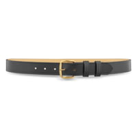 DutyMan 1-1/4inch Plain Leather Garrison Belt With Gold Buckle DTY-1411-58-9012