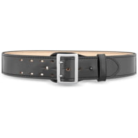 DutyMan 2-1/4inch High-gloss Leather Sam Browne 2-row Stitch Duty Belt With Nickel Buckle DTY-1031-38-9001
