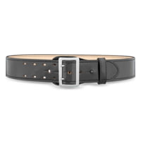 DutyMan 2-1/4inch High-gloss Leather Sam Browne 2-row Stitch Duty Belt With Nickel Buckle DTY-1031-44-9001