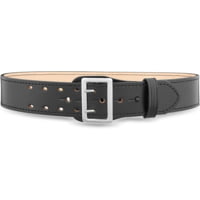 DutyMan 2-1/4inch Plain Leather Sam Browne 2-row Stitch Duty Belt With Nickel Buckle DTY-1011-42-9001
