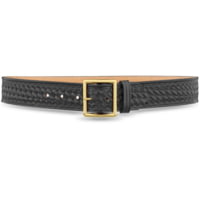DutyMan 1-3/4inch Basketweave Leather Garrison Belt With Gold Buckle DTY-1621-42-9032