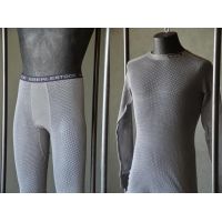 Eberlestock Airbase Long Underwear Top Silver w/ Polypro Mesh