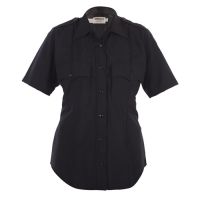 Elbeco Womens, Navy, Distinction Plain Pocket Short Sleeve Shirts, Without Creases, Ladies Choice