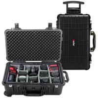 Eylar 22 in Hard Rolling Carry-On Camera Case with Adjustable Padded Divider