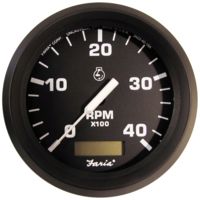 Faria Beede Instruments Euro 4" Tachometer w/Hourmeter 4000 RPM Diesel Mech Takeoff &amp; Var Ratio Alt