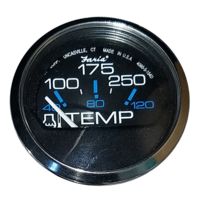 Faria Beede Instruments Chesapeake Black SS 2" Water Temperature Gauge 100-250F