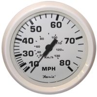 Faria Beede Instruments Dress White 4" Speedometer
