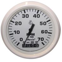 Faria Beede Instruments Dress White 4" Tachometer w/Systemcheck Indicator