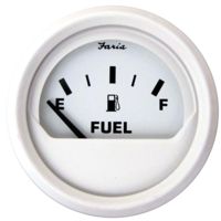 Faria Beede Instruments Dress White 2" Fuel Level Gauge E-1/2-F